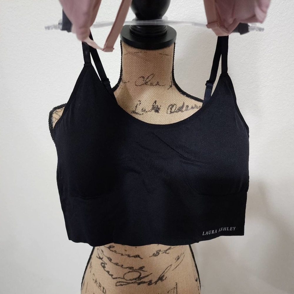 Laura Ashley 3pk longline sports active lounge wear bras plus size 2X 3X new - Picture 5 of 9